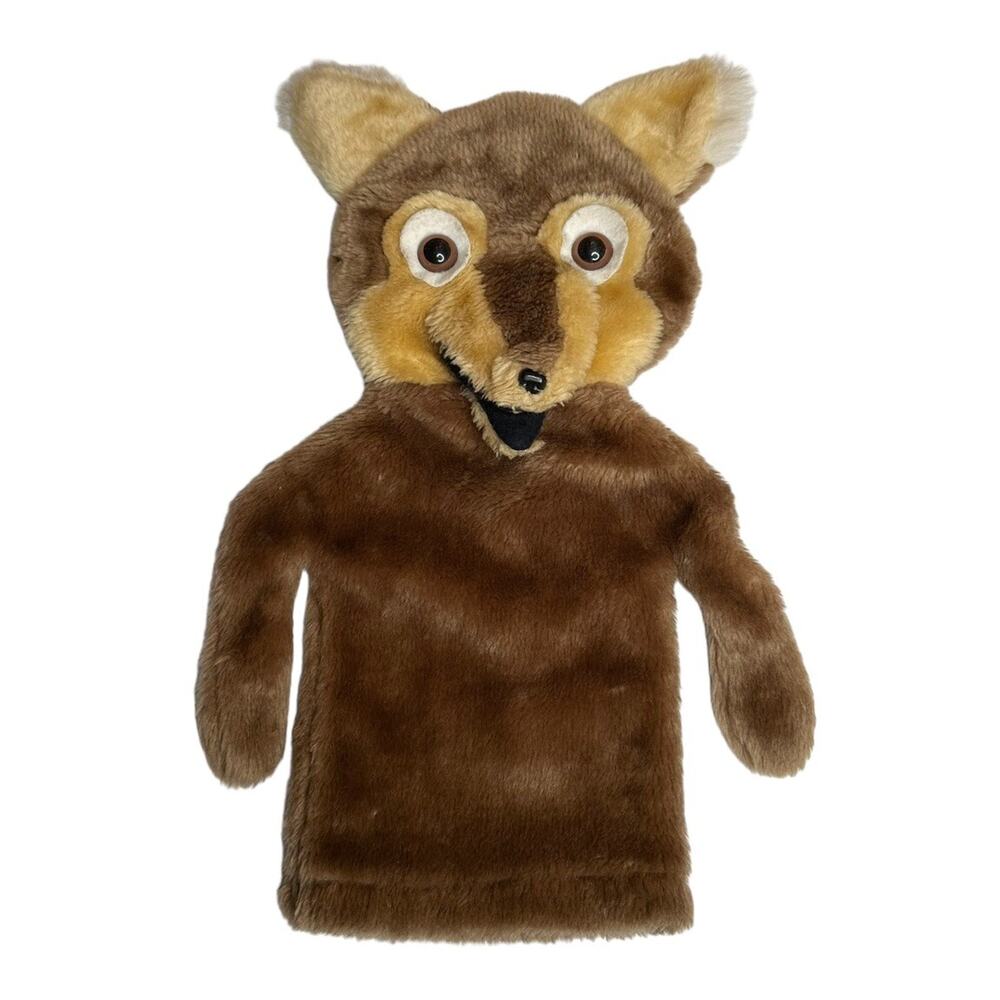 Vintage 1986 Chef Brown Plush Fox Puppet 17.5"